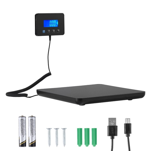 KFFKFF Digital Postal Scale, Dual Precision 0.35 oz/3.5 oz, 440 lbs Capacity Commercial Weight Scale with Hold/Tare Functions & LCD Screen, Suitable for Packages, Postage, Luggage