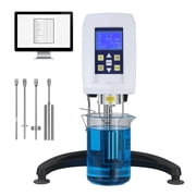 KFFKFF Digital Rotary Viscometer, 10-100,000 mPa.scP,  2% Precision, 100-240V Rotational Viscosity Meter with 4 Rotors and Temperature Sensor, LCD Screen, Laboratory Instrument for Fluid Analysis