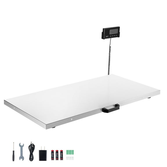 KFFKFF Digital Shipping Scale, 0.1 lbs Precision, 660 lbs Capacity Postal Scale with LCD Screen, Hold/Tare Features & Dual Power Options, Suitable for Packages, Postage, Luggage