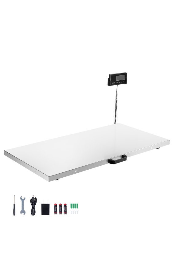 Digital Shipping Scale, 0.1 lbs Precision, 660 lbs Capacity Postal Scale with LCD Screen, Hold/Tare Features & Dual Power Options, Suitable for Packages, Postage, Luggage