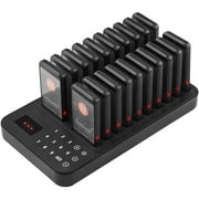 KFFKFF Diner Paging System, 400m Extended Wireless Queue Alert, Patron Call Buzzers with Vibrating & Blinking Features, Set of 20 for Mobile Eateries, Religious Institutions, Childcare Centers