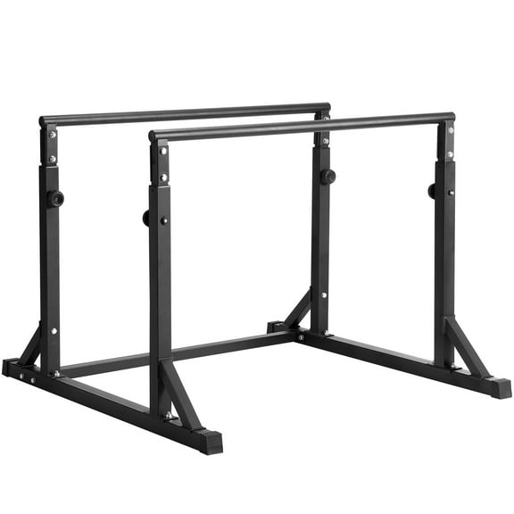 KFFKFF Dip Station, 800 lbs Load Capacity, Durable Dip Stand with Height Adjustment, Exercise Dip Bar Station with Stability for Parallette Push Up, Parallel Bars for Home Gym Strength Workouts