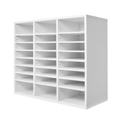KFFKFF Document Divider, 24 Sections Office Postbox with Modifiable Racks, Timber Post Sorter Medium Density Fiberboard
