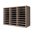 thumbnail image 1 of KFFKFF Document Storage, 27-Slot Office Post Box with Adjustable Shelves, Particle Board Mail Sorter for Office, Home, or Classroom, File Organizer for Documents, Papers, Black-Grey, 1 of 9
