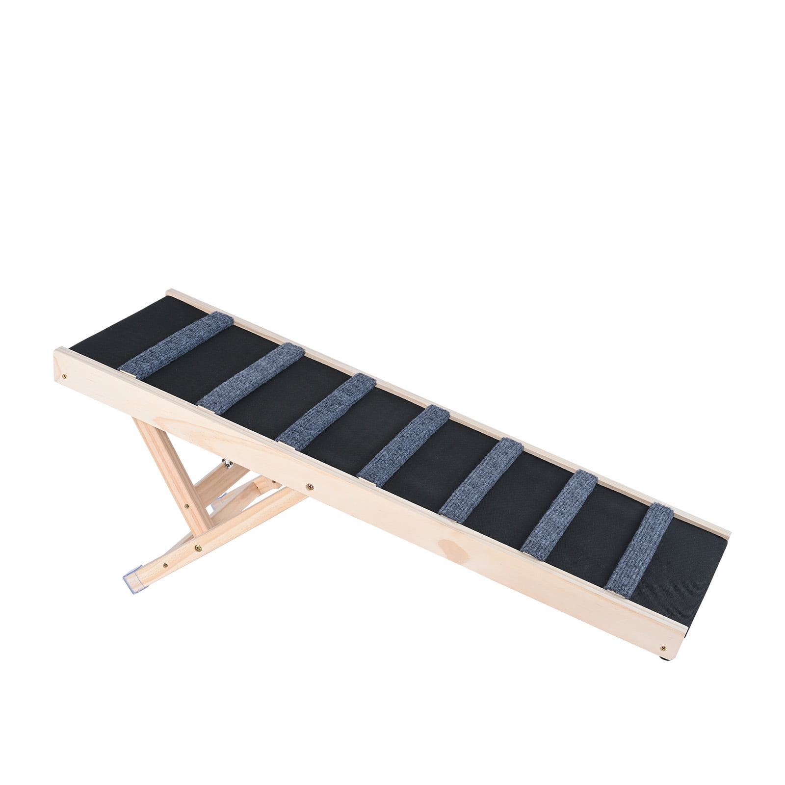 KFFKFF Dog Ramp Folding Pet Ramp 39.3" Long Ramp 15"-22" Adjustable Height