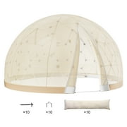 KFFKFF Dome Bubble Tent, 9.5FT Dual Cover (Clear & Light Yellow), Outdoor Spherical Shelter, Enhanced Garden Igloo, Weatherproof Pod for Camping, Patio, Outdoor Dining, Backyard Gatherings