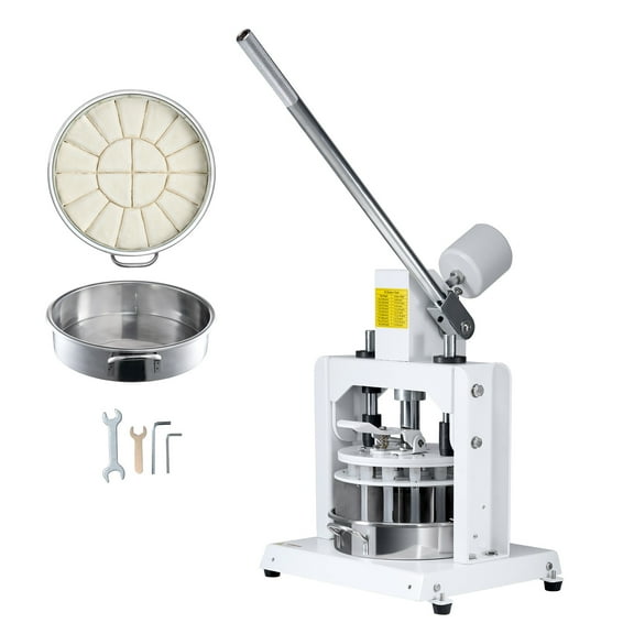 KFFKFF Dough Separator and Shaper, 18-Unit Manual Dough Partitioning Device, 2.11oz - 9.88oz Hand Operated Dough Slicer with 304-Grade Stainless Steel Tray and Blade, Bread Crafting Tool