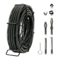thumbnail image 1 of KFFKFF Drain Cleaning Cable 66 FT x 5/8 Inch, Sectional Sewer Cleaner Cable with 7 Cutters for Pipes Ranging from 0.8" to 3.9", Hollow Core Auger Cable for Sinks, Floor Drains, and Toilets, 1 of 9