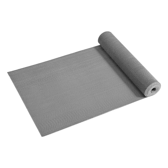KFFKFF Drainage Mat, 3 x 16.4 ft, PVC Non-Slip Floor Mat for Wet Areas, Hollow Design Doormat Roll for Indoor and Outdoor Use in Restaurants, Pools, Patios, Bathrooms, and Washrooms, Gray