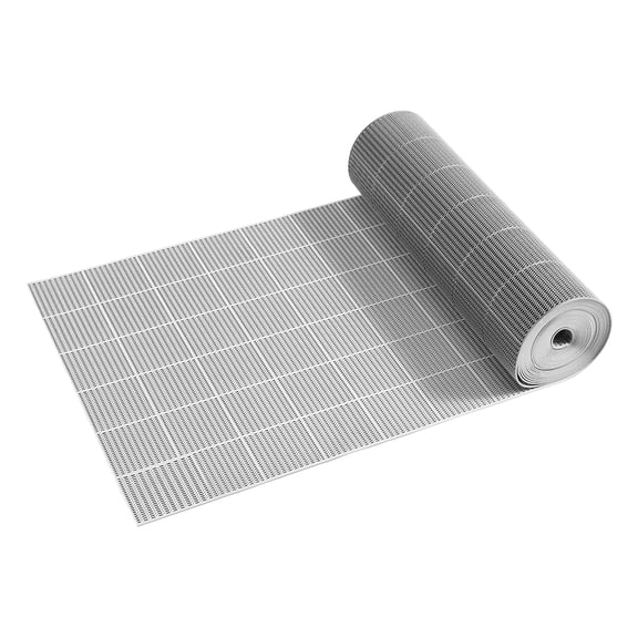KFFKFF Drainage Mat, 3 x 50 ft, PVC Non-Slip Commercial Floor Mat, Hollow Design Roll for Wet Areas, Suitable for Outdoor, Indoor, Restaurant, Swimming Pool, Patio, Bathroom, Washroom, Gray