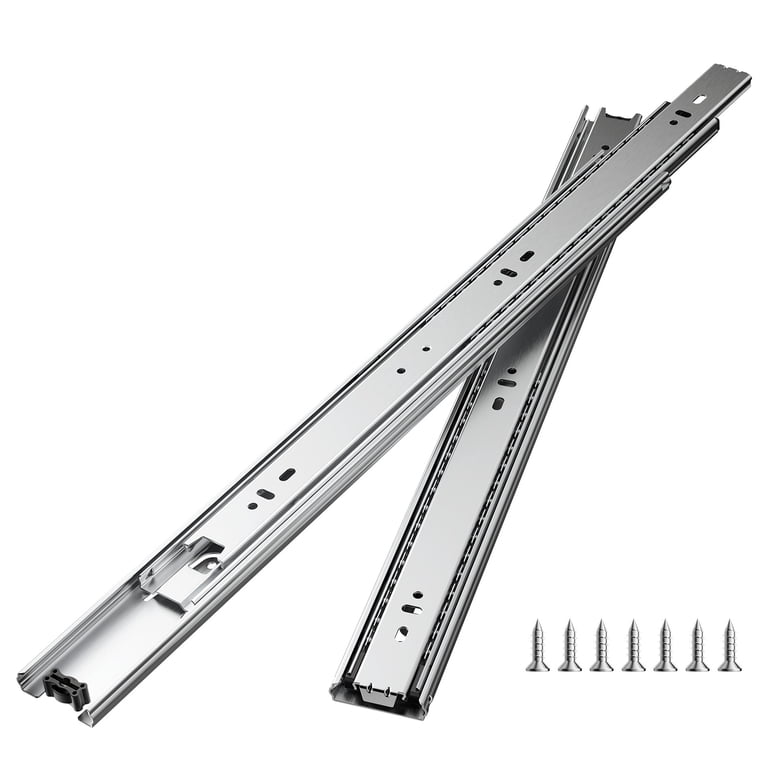 metal tracks for dresser drawers 16-inch Basic Metal Drawer Slide (Corresponding wood slide sold separately)