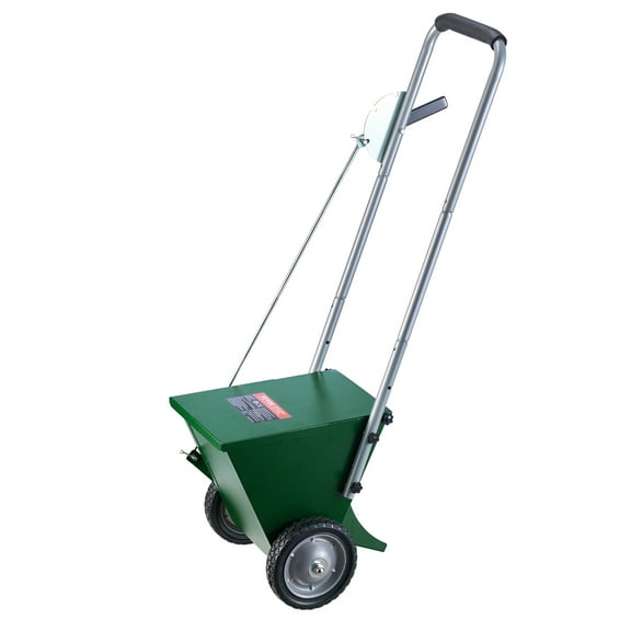 KFFKFF Dry Line Marker, Dual-Wheel, 2 or 4 in Stripes, Adjustable Field Line Chalker, Equipped with Rubberized Adjustment Handle, 25 lbs Extensive Powder Storage, Green