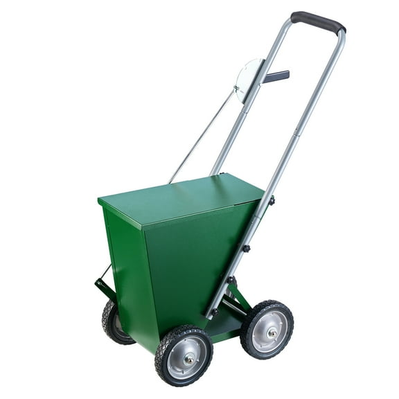 KFFKFF Dry Line Marker, Quad-Wheel, 2 or 4 inch Lines, Field Dry Line Drawer, Modifiable Line Marker, Equipped with Rubber Tuning Handle, 50 lbs Extensive Powder Storage, Green