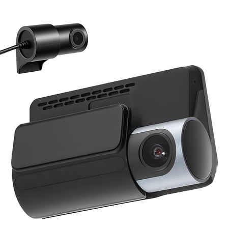 KFFKFF Dual Channel Dash Cam with 4K Front and 1080P Rear Recording, WiFi App Control, Built-in GPS, G-Sensor, 123° Front & 125° Rear View, 3-Inch Screen, Loop Recording, and Parking Mode