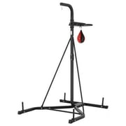 KFFKFF Dual Function Punch Bag Stand, Robust Steel Exercise Gear, Modifiable Elevation for Boxing Bag and Speed Bag Stand, Independent Sandbag Frame, Can Support Up to 140 lbs