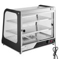 thumbnail image 1 of KFFKFF Dual-Level Professional Food Heating Showcase, 850W Culinary Display Heater with Toughened Glass and Steam Warming, Temperature Regulation from 86℉ to 185℉, 111L Voluminous Space, 1 of 9