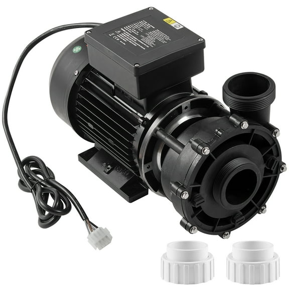 KFFKFF Dual Speed SPA Pump, 56-Frame, AC 220-240V Hot Tub SPA Pump, 4HP/210GPM/65.61ft High Speed or 0.7HP/103GPM/16.07ft Low Speed, 2" Port 90 Rotational Interface for Hot Tub
