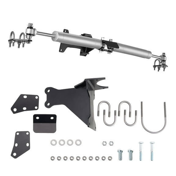 KFFKFF Dual Steering Stabilizer Kit for 2005-2024 Ford F-250/F-350 Super Duty 4WD, Compatible with 2-Inch or Higher Suspension Lift, Improved Handling and Minimized Vibration