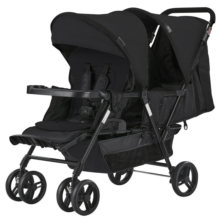 KFFKFF Dual Stroller, Foldable Double Stroller, Lightweight Twin