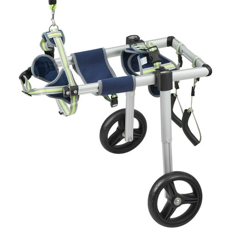 KFFKFF Dual-Wheel Pet Mobility Aid for Rear Legs, Light and Customizable Pet Support Device, Assists in Recovery, Pet Cart/Wheelchair for Impaired, Handicapped, Paralyzed, Rear Limb Frail Pet