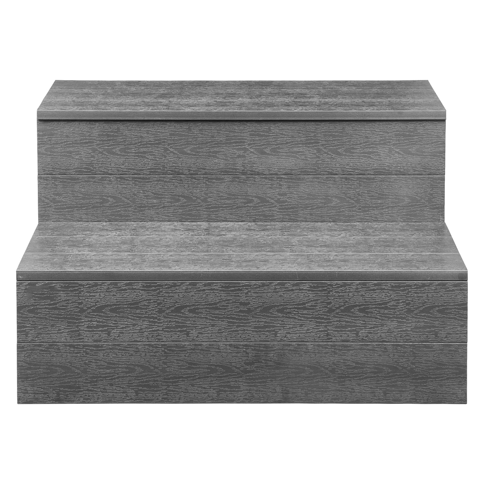 KFFKFF Durable 2-Step Hot Tub Stairs, 25-Inch Wide HIPS Outdoor Steps with 600 lbs Capacity, Suitable for Above-Ground Pools, Inflatable Spas, Patios, Decks, and Campers, Graphite Gray
