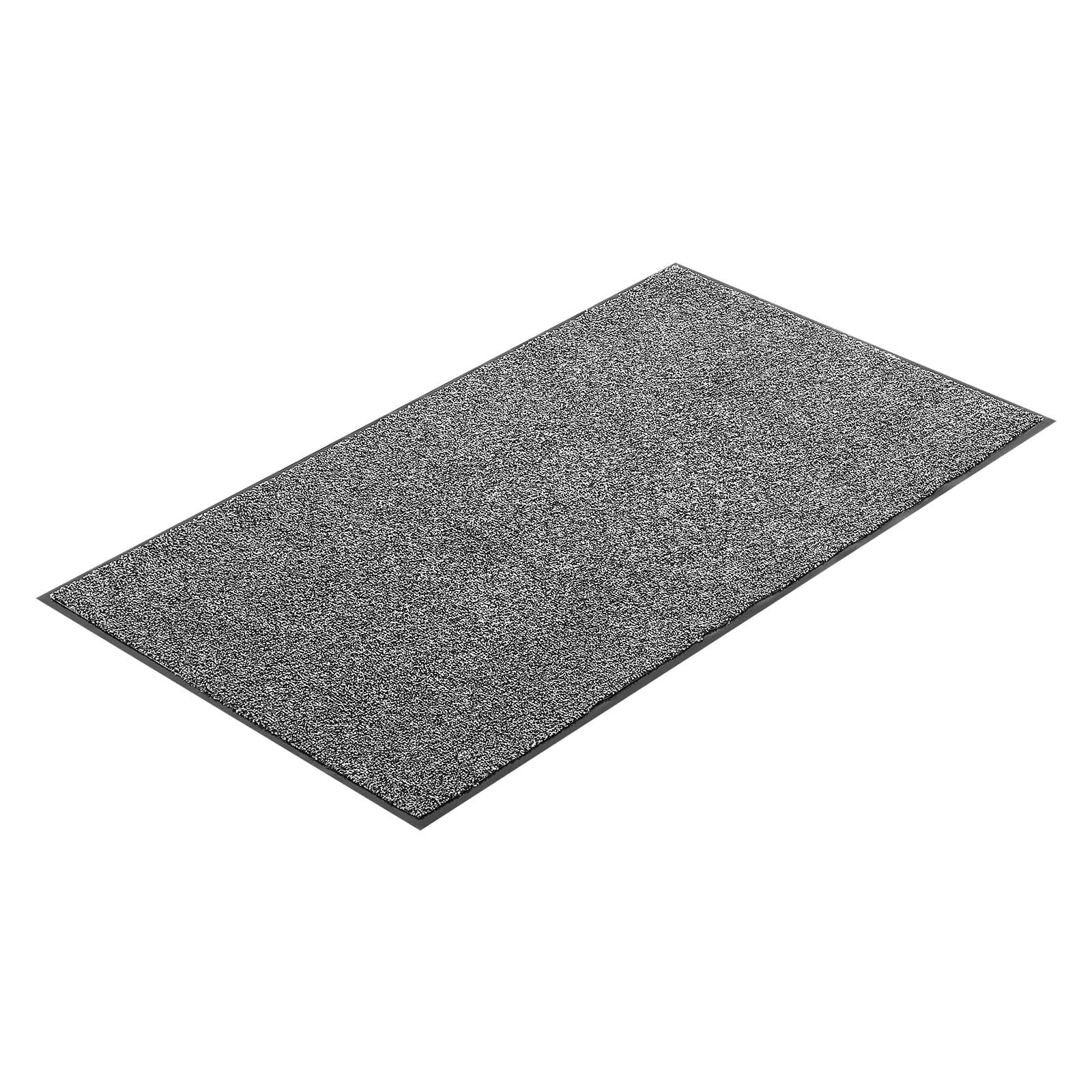 KFFKFF Durable Front Door Mat, 5 x 3 ft Commercial Floor Mat for Indoor and Outdoor Use, Industrial Entrance Rug with PVC Backing, Heavy Duty Washable Entry Carpet for Hallway, Balcony, Garage, Grey