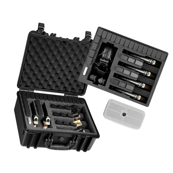 KFFKFF Durable Hard Pistol Case with Foam Interior, Waterproof Storage Box Featuring Customizable Padding & Carry Handle for Firearms, Cameras, Lenses, and Equipment, Dimensions: 18.7x12.5x7.5 inches