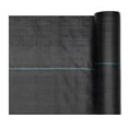 thumbnail image 1 of KFFKFF Durable Weed Barrier Fabric, 1.3x100FT 3.2oz Landscape Fabric, Woven Weed Control Ground Cover, Garden Weed Blocker, Geotextile Gardening Mat, Black, 1 of 9