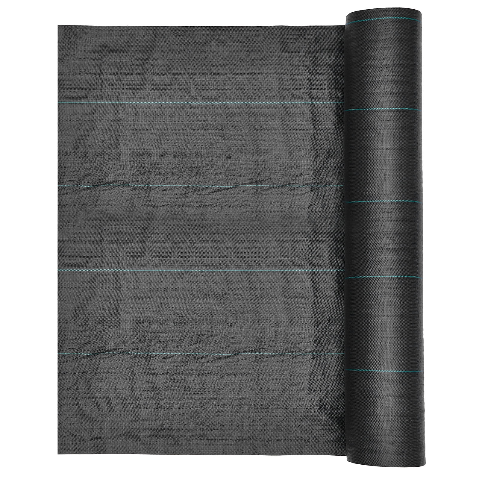 KFFKFF Durable Weed Barrier Fabric, 13x115FT 3.5oz Landscape Fabric, Woven Ground Cover for Weed Control, Garden Fabric for Landscaping, Geotextile Gardening Mat, Black