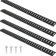 KFFKFF E Track Cargo Securement Kit, 5-Foot Steel Tracks, Set of 4, Supports Loads Up to 2000 lbs, Durable Etrack System with Mounting Screws for Garages, Vans, Trailers, Motorcycles, and ATVs
