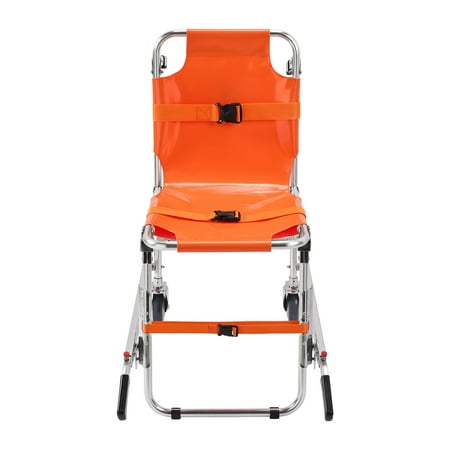 KFFKFF EMS Stair Chair, Supports up to 350 lbs, Foldable Design for Emergency Situations, Equipped with 2 Wheels, Ideal for Elderly and Disabled Evacuation by Ambulance and Firefighter Teams