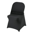thumbnail image 1 of KFFKFF Elastic Spandex Foldable Chair Wraps, All-Purpose Chair Shrouds, Detachable Launderable Protective Casings, for Nuptials, Festive Occasions, Formal Gatherings, Social Events (30PCS Black), 1 of 8