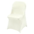 thumbnail image 1 of KFFKFF Elastic Spandex Foldable Chair Wraps, Universally Compatible Chair Shrouds, Detachable Launderable Safety Covers, Ideal for Nuptials, Festivities, Gala, Gathering (Pack of 50, Off-White), 1 of 8