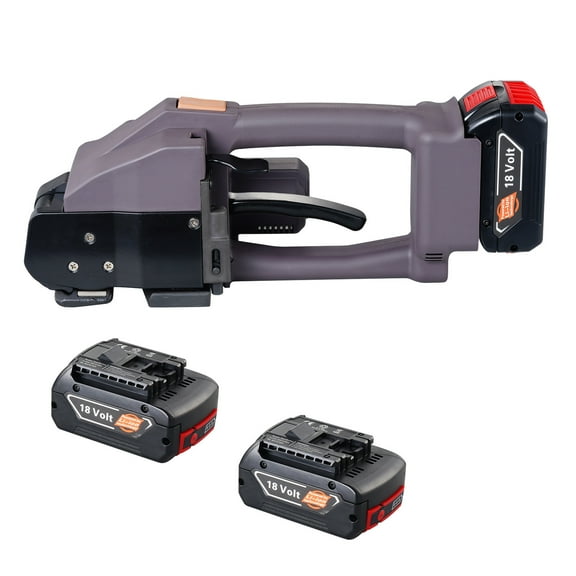 KFFKFF Electric Banding Device, Suitable for 0.39"-0.75" PP PET Bands, Compact Battery-Operated Wrapping Instrument with LCD, Includes 2 x 4000mAh Batteries, Ideal for Box & Pallet Packing