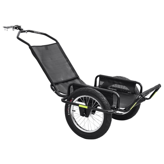 KFFKFF Electric Bike Cargo Trailer 320 lbs Heavy-Duty Foldable Cart, Multi-Purpose Utility Bicycle Trailer with 16-Inch All-Terrain Wheels, Off-Road, Durable Carbon Steel Frame,22-28 in Bike Wheels
