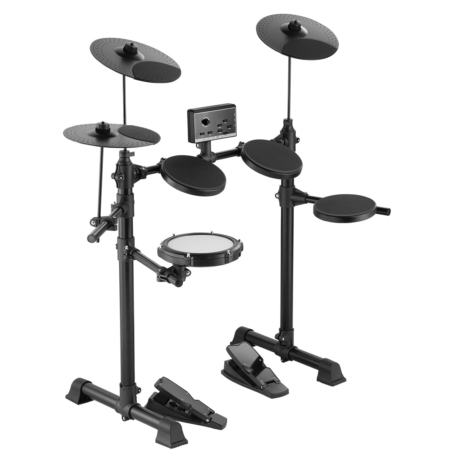 KFFKFF Electric Drum Kit with 15 Preset Kits & 150 Sounds, USB MIDI Compatible, 6.5 in Mesh Snare, 10 in Cymbals, Drum Sticks & Headphones, Ideal for Beginners and Adults
