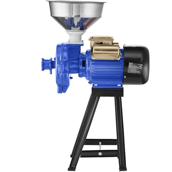 KFFKFF Electric Grain Grinder, 3000W for Spices, Industrial Corn Mill, Adjustable Coarseness, Durable Flour & Cereal Milling Machine with Funnel, for Dry Grinding