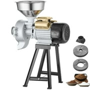 KFFKFF Electric Grain Mill, 3000W for Spices, Commercial Corn Grinder with Funnel, Adjustable Coarseness Powder Device, Durable Feed Flour Cereal Processor for Both Dry & Wet Ingredients