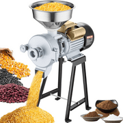 KFFKFF Electric Grain Mill, 3000W for Spices, Commercial Corn Grinder with Funnel, Adjustable Coarseness Powder Device, Durable Feed Flour Cereal Processor for Both Dry & Wet Ingredients