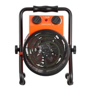 KFFKFF Electric Greenhouse Heater, 1500W Space Heater with Fan & Heat Settings, IPX4 Waterproof, Adjustable 25° Angle, Overheat Safety Feature, Ideal for Grow T