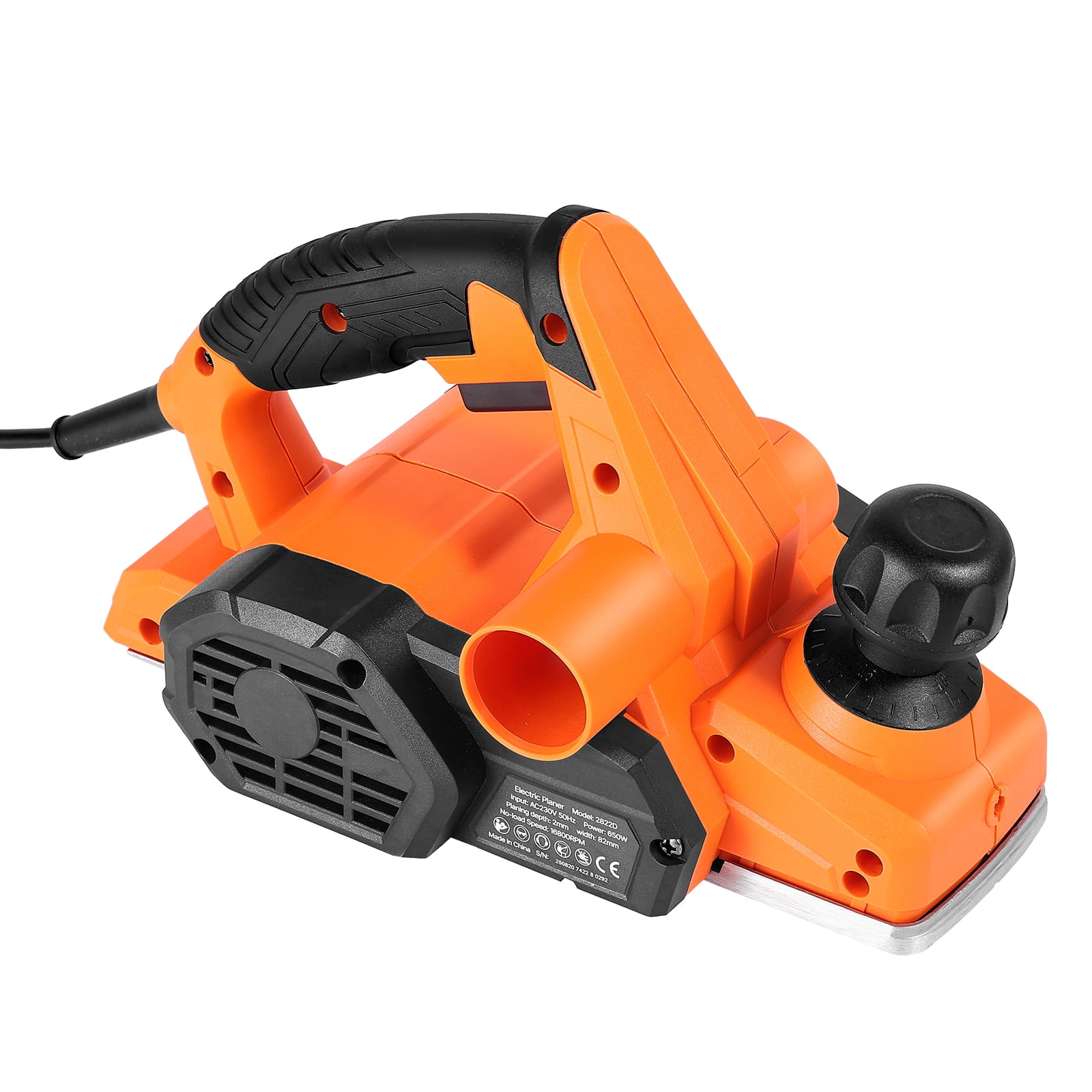 KFFKFF Electric Hand Planer, 3-1/4-Inch Cutting Width, 7-Amp 16800 RPM ...