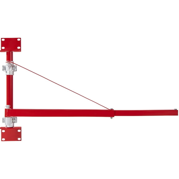 KFFKFF Electric Hoist Arm, Supports Up to 660 lbs, Swinging Arm with Pole for Electric Hoist, Durable Steel Frame, Rotates 180??, Ideal for Workshops and Garages