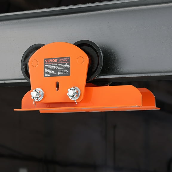 KFFKFF Electric Hoist Manual Trolley 2200 lbs/1 Ton 2.68"-4.33" I-Beam Adjustable