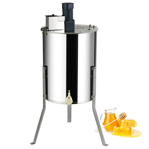 KFFKFF Electric Honey Extractor, Adaptable 4/8 Frame Honey Spinner, Durable Stainless Steel Construction for Beekeeping, Apiary Centrifuge Tool with Adjustable Stand