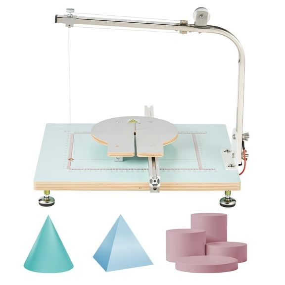 KFFKFF Electric Hot Wire Foam Cutter, 58W Tabletop Cutting Tool with Adjustable Temperature Control, Designed for Foam, KT Board, and Low-Density Sponge, Max. Cutting Thickness 10.24"