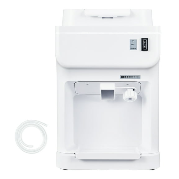 KFFKFF Electric Ice Shaver and Crusher, 220lbs/Hour Snow Cone Maker with 4L Ice Storage, 350W 1500RPM Tabletop Shaved Ice Machine for Home, Events, and Commercial Use (White)