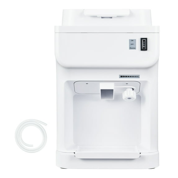 KFFKFF Electric Ice Shaver and Crusher, 220lbs/Hour Snow Cone Maker with 4L Ice Storage, 350W 1500RPM Tabletop Shaved Ice Machine for Home, Events, and Commercial Use (White)