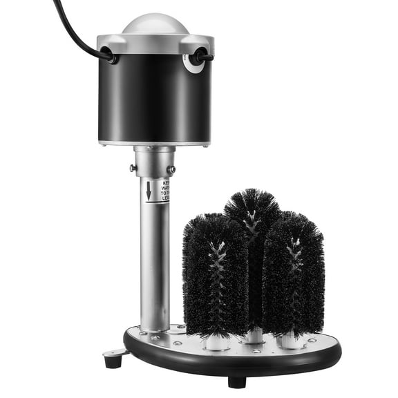 KFFKFF Electric Industrial Glass Cleaner, 5-Brush Tavern Glass Sanitizer, 600 Glasses/Hour Wine Glass Purification Device, Tavern Glass Sanitizer for Champagne Flutes, Beer Steins, Mugs