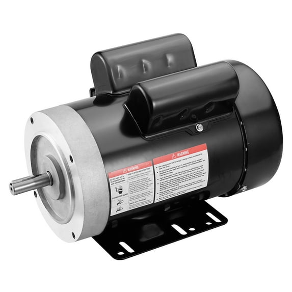 KFFKFF Electric Motor with 1.5HP, Rotating at 1725 rpm, Operates on AC 115V/230V, Encased in a 56C Frame. This Single Phase Motor with a 5/8" Keyed Shaft, Offers CW/CCW Rotation