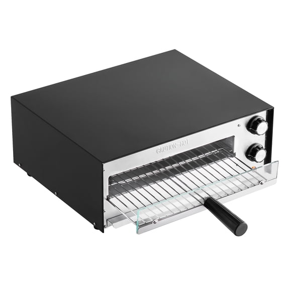 KFFKFF Electric Pizza Oven, 12-inch Countertop Pizza Cooker, 572°F Max Temperature, 1450W Indoor Pizza Maker with Timer and Temperature Control, Dual Heating Tubes, Crumb Tray